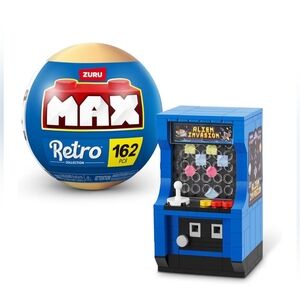 Zuru Max Premium Retro Building Bricks Arcade Alien Invasion 162pc NEW Joystick